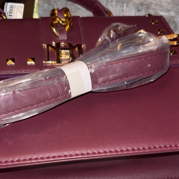 Badgley Mischka Satchel purse crossbody with Gold Accents NWT - Picture 13 of 13